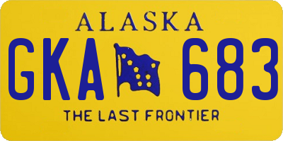 AK license plate GKA683