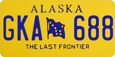 AK license plate GKA688