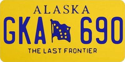 AK license plate GKA690