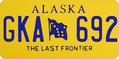 AK license plate GKA692
