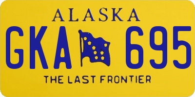 AK license plate GKA695