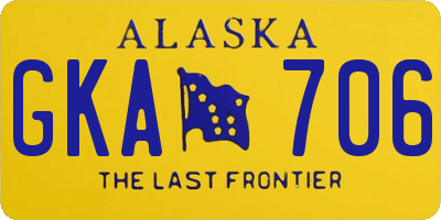 AK license plate GKA706