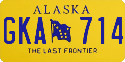 AK license plate GKA714