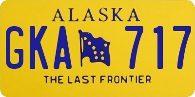 AK license plate GKA717