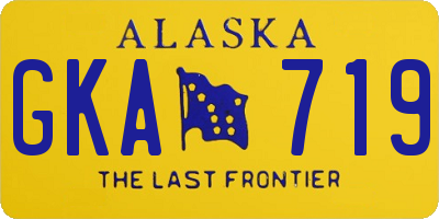 AK license plate GKA719