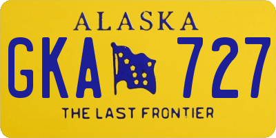 AK license plate GKA727