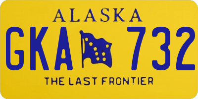 AK license plate GKA732