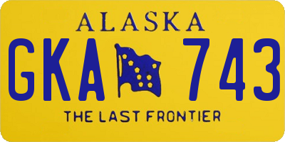 AK license plate GKA743