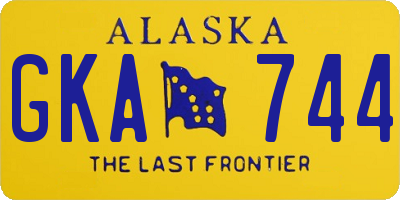 AK license plate GKA744
