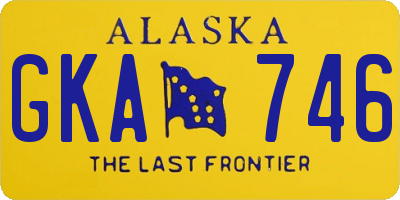 AK license plate GKA746