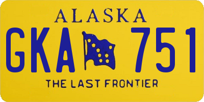 AK license plate GKA751