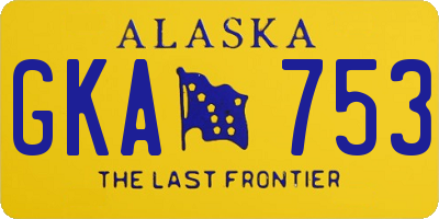 AK license plate GKA753