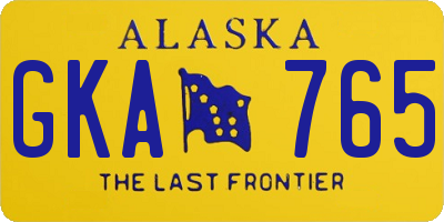 AK license plate GKA765
