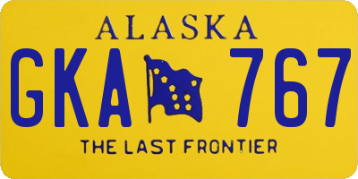 AK license plate GKA767