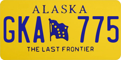AK license plate GKA775