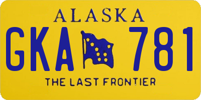 AK license plate GKA781