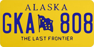 AK license plate GKA808