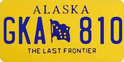 AK license plate GKA810