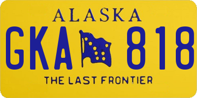AK license plate GKA818