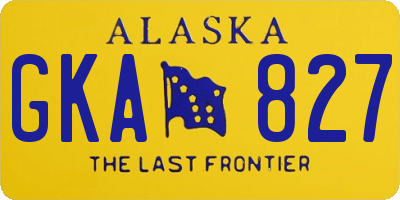 AK license plate GKA827