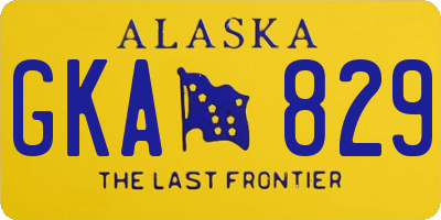 AK license plate GKA829