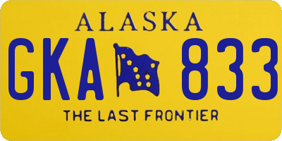 AK license plate GKA833