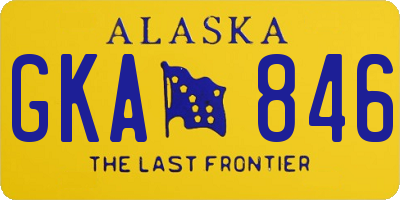 AK license plate GKA846