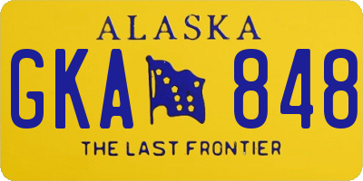 AK license plate GKA848