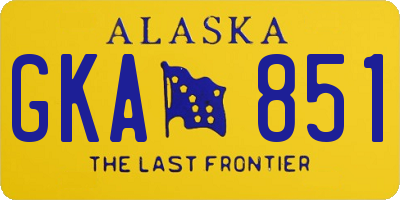 AK license plate GKA851