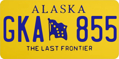 AK license plate GKA855