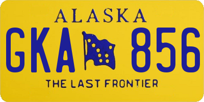 AK license plate GKA856