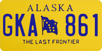 AK license plate GKA861