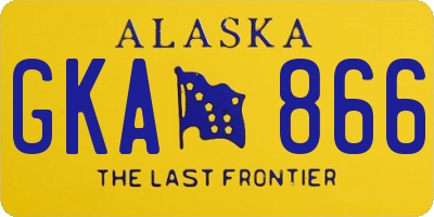AK license plate GKA866