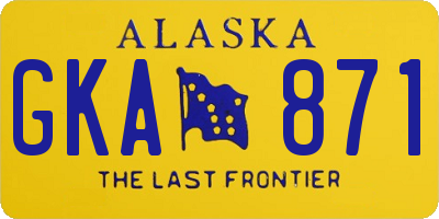 AK license plate GKA871