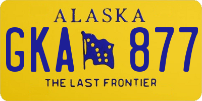 AK license plate GKA877