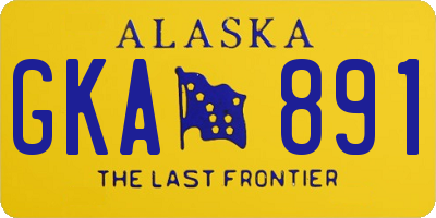 AK license plate GKA891