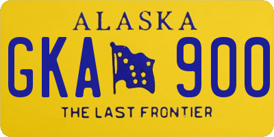 AK license plate GKA900
