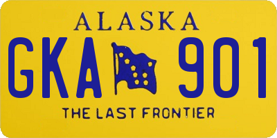 AK license plate GKA901