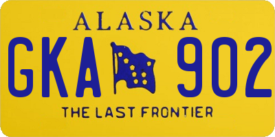 AK license plate GKA902