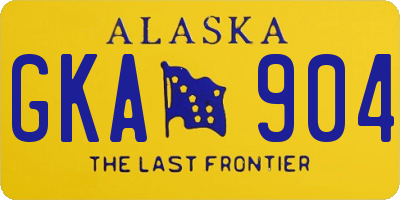 AK license plate GKA904