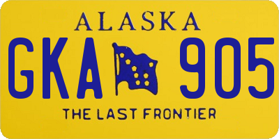 AK license plate GKA905