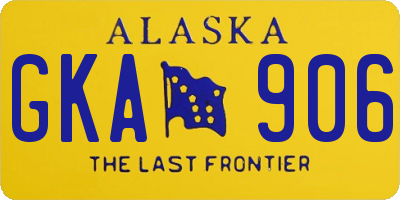 AK license plate GKA906