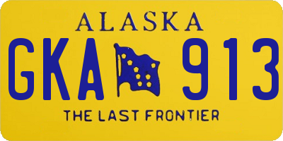AK license plate GKA913