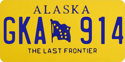 AK license plate GKA914