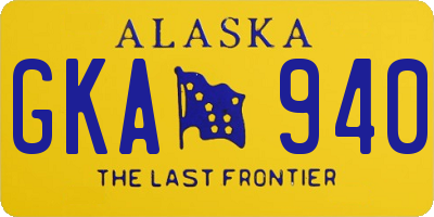 AK license plate GKA940