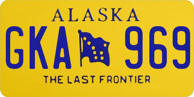 AK license plate GKA969