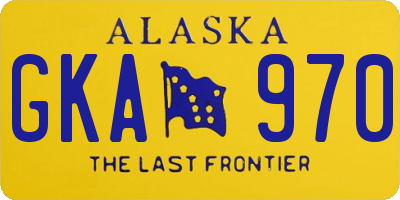 AK license plate GKA970