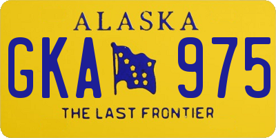 AK license plate GKA975