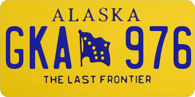 AK license plate GKA976