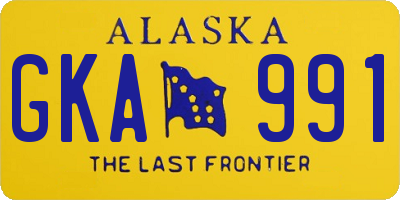 AK license plate GKA991